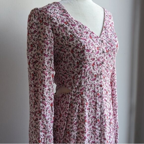 AFRM x Revolve floral long sleeve mini dress with side cutouts - Picture 7 of 12